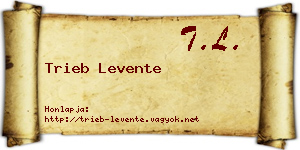Trieb Levente névjegykártya